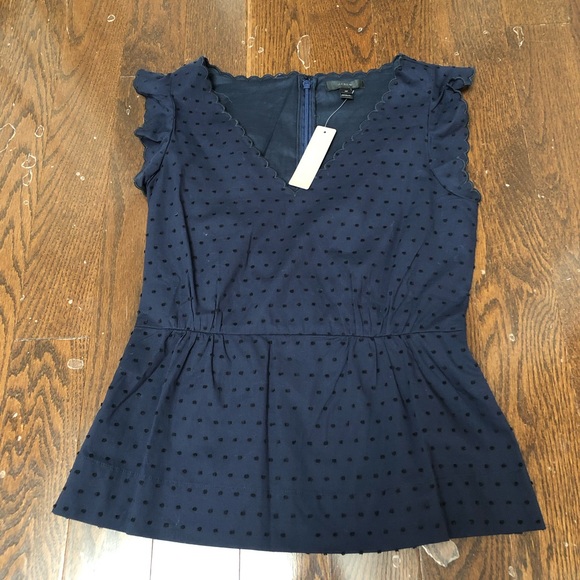 Jcrew Navy blue sleeveless top - Picture 1 of 5